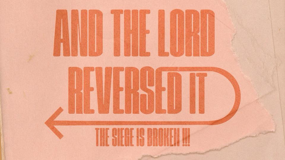 And the Lord reversed it banner