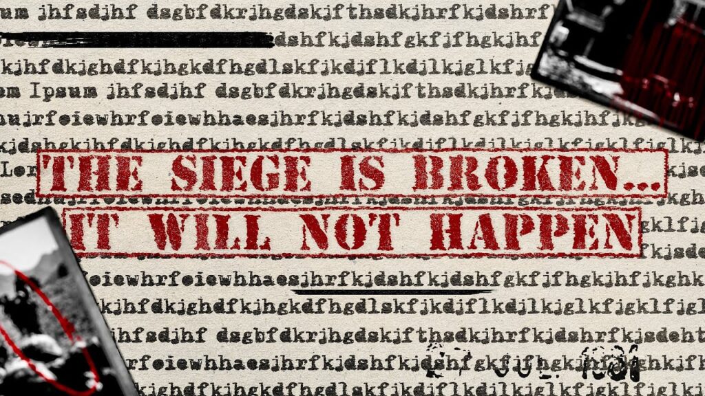 The siege is broken service banner